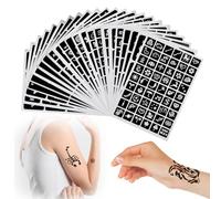 28 Feuilles Pochoir Tatouage 771 Pièces Pochoirs de Tatouage Temporaire Pochoir Tatouage Ephemere pour peinture du visage, art du corps