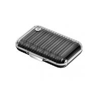 (28 Grid,Gray)7 Days Medicine Storage Box with Labels Patch Waterproof Sturdy Medicine Store Case for Journey