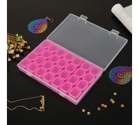 28 Grilles 7 Jours Hebdomadaire Boîte À Bijoux Boîte À Ongles Diamant Broderie Cristal Mallette De Rangement Organisateur De Perles À Ongles