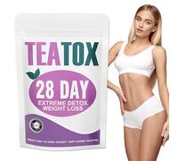 28 Jours Detox Tea Maigrir - Mélange de Plantes pour le Bien-être avec Thé Vert, Thé Oolong, Feuilles de Lotus, Pissenlit, Rose, Pêche Tisane Sans Caféine - Favorise la Perte de Poids, la Digestion