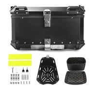 28 L Top Case Coffre de Moto,Valise Moto Valise Scooter en Aluminium,Top Box pour Moto avec Serrure de Sécurité,Bagages étanches pour Motos,36/45/55/65/80/100 L(Black,100 L)