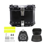 28 L Top Case Coffre de Moto,Valise Moto Valise Scooter en Aluminium,Top Box pour Moto avec Serrure de Sécurité,Bagages étanches pour Motos,36/45/55/65/80/100 L(Black,36 L)