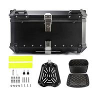 28 L Top Case Coffre de Moto,Valise Moto Valise Scooter en Aluminium,Top Box pour Moto avec Serrure de Sécurité,Bagages étanches pour Motos,36/45/55/65/80/100 L(Black,65 L)