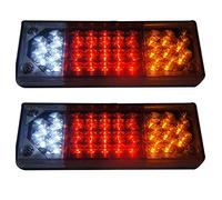 28 LED Feu arrière Feu de Frein arrière Grattoir clignotant Lampe de Signal Fourche Camion Lumière pour Chariot élévateur (12 V)
