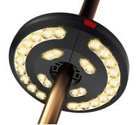 28 LED Light Parasol Light,3 Modes Rechargeable Light for Umbrellas and Large Umbrella for Camping,Patio,Beach,Garden (Yellow)