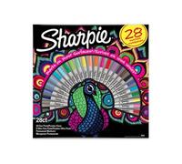 - 28 Marqueurs permanents - Pointe fine x 20 et Pointe ultra-fine x 8 - couleurs assorties
