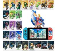 28 Mini Cartes Nfc Zelda Bread Of The Wild Wolf Link Compatible Switch Lite Wii U, Les Amiibo Avec Une Boite De Rangement