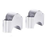 28 Mm 1 1/8" 1 Paire Supports Guidon Moto pour Guidon Moto Pince Fixation Universelle Moto Guidon Riser Barre(Silver)