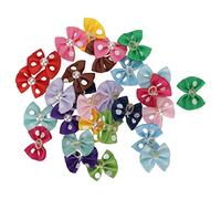28 nœuds Papillon pour Chiens, Jolis Accessoires de Coiffure pour Animaux de Compagnie avec élastiques, nœuds colorés pour Cheveux de Petits Chiens, Chats, Chevaux, poupées et fill