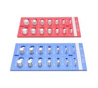 28 Nut and Bolt Thread Checker | 14 Standard & 14 Metric Aluminum Bolt Size Finder | Thread Identifier for Mechanics/DIY/Home | 304 Stainless Steel Posts