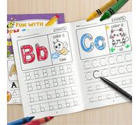 28 pages, A-Z, Cahier d'exercices de lettres ABC, Jouet d'apprentissage des mathématiques, Mots anglais phonétiques, Livre de mathématiques, Alphabet et chiffres pour enfants, Jeux de lecture pour enf