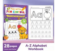 28 pages de papier d'exercice de pratique de l'alphabet de A à Z, cahier d'exercices de traçage des 26 lettres anglaises, cahier d'écriture ABC, cahier d'écriture manuscrite pour les enfants d'âge pré