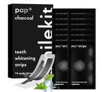28 Pcs Bande Blanchiment Dentaire Whitening Strips,Bandes de blanchiment des dents,charbon de bambou Bandes de Dentaire,Dents Whitening,Éliminent Efficacement les Taches