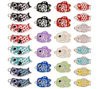 28 PCS Breloques d'animaux de Mer Charm Carpe Koï Poisson Lucky Pendentifs | 14 Styles Pendentif DIY Perles Accessoires pour Boucle d'oreille Collier Bracelet Boucles D'oreilles Fournitures Artisanales