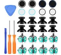 28 Pcs Joysticks Analogiques Manette Silicone Pouce Kit Réparation Compatible avec Xbox One, T6 T8 Tournevis, 8 Pcs Joysticks Analogiques 3D, 8 Capuchons Pouce, 8 Capuchons Silicone