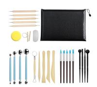 28 Pcs Kit d'Outils de Poterie et Sculpture avec Fil à Couper l'Argile, Outils de Modelage pour Argile Autodurcissante, Céramique et Pâte Polymère, Idéal pour Débutants et Adultes