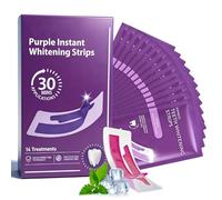 28 Pièces Bandes de Blanchiment Dentaire, Whitening Strips, Kit de Blanchiment des Dents, Blanchissantes Doux Des Dents, Résultats Visibles Rapidement, Réduire Les Taches Café/Vin/Soda