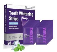 28 PièCes Bandes De Blanchiment Des Dents, Bandes Blanchissantes Violettes, Whitening Strips Efficace, RéDuire Les Taches Profondes, Effet à Domicile, Sourire éClatant