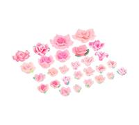 28 Pièces Charme Artisanal Fleur Rose en Pâte Polymère | Décoration Artisanale Créative, Ornement Délicat pour Coque, Accessoires de Petits Travaux Manuels, Lot