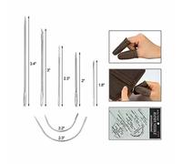 28 pièces ensemble d'outils d'artisanat du cuir bricolage Kit d'outils de travail à la main en cuir pour la couture, la couture, la sculpture, l'impression, la coupe, accessoires professionnels de mar