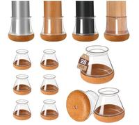 28 Pièces Petit Protection Pied de Chaise, Silicone Transparent Patins pour Meubles, Patin Chaise pour Sols en Bois Dur et Carrelage, Réduisent Les Rayures(Fit: 13-20mm)