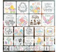 28 pièces Pochoirs de Pâques, pochoirs de Pâques, pochoirs de dessin de Pâques, pochoirs de peinture de Pâques pour la fête de Pâques, décoration intérieure, bricolage, scrapbooking