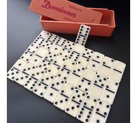 28 pièces/set Jeu de dominos, jeu de table intéressant pour les fêtes et les activités de loisirs en extérieur, activités de première année, jeux de défi, support de clé Dino, jeux, domino, dominos, j