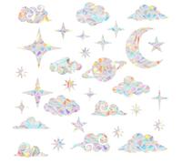 28 Pièces Suncatcher Sticker pour Cuisine Salle Manger Chambre, Arc-en-Fenêtre Adhère 3D Décoratif Fenêtre Film Suncatcher Sticker Stickers Anti Collision Oiseaux Arc-en-Ciel
