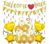 28 Pièces Welcome Home Banderole Bienvenue Welcome Back Ballon Welcome Home pour la décoration des classes d'école, la décoration des fêtes à la maison et la décoration des fêtes de bienvenue