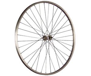 28 pollici ruota anteriore bici Acciaio inossidabile 622-19 36 fori Argento