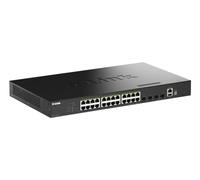 D-Link Commutateur intelligent SmartPro DGS-1530-28P – 24x10/100/1000 PoE+ et 4x10Gb SFP+ – 370 W