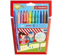 STABILO power - Feutre de coloriage - Étui carton x 12 feutres pointe moyenne - Coloris assortis