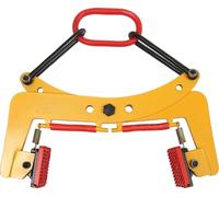 280 kg Pince de levage de palettes, ouverture des mâchoires réglable de 8 à 30 cm, poignée antidérapante, jaune