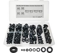 280 Pcs Passe Fil en Caoutchouc, M3/M5/M6/M8/M10/M12/M16 /M18 Joint Rondelle Caoutchouc Assortiment Kit,Passe Cable pour Fils, Fiches et Câbles