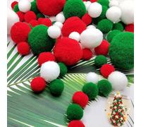 280 Pièces Pompons Colorés pour Noël, Petits Pompons pour Fabrication de Couronnes DIY, Décoration d'Arbres et Cadeaux, Pack Mixte