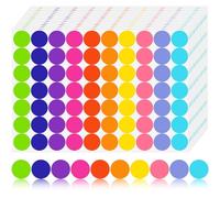 2800 Pcs 20mm Gommettes Autocollantes Rondes 10 Couleurs Gommettes Rondes Multicolore, Pastille Autocollante Ronde, Stickers Couleur Codage Étiquettes pour Calendriers Fournitures de Bureau École DIY