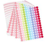 2800 Pcs Gommettes Autocollantes 10 Couleur 20mm Gommettes Rondes Multicolore, Pastille Autocollante Ronde, Couleur Codage Étiquettes pour Famille Calendriers Fournitures de Bureau École DIY