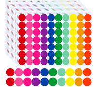 2800 Pcs Gommettes Autocollantes Rondes, 20mm Couleur Codage Étiquettes Pastille Autocollante Ronde, Gommettes Rondes Multicolore pour Calendriers Fournitures de Bureau Ecole Famille-10 Couleurs