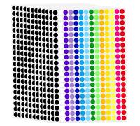2800 pièces/ensemble d'autocollants à points de 12, 7 mm, 14 couleurs, petits autocollants pour vente de garage, salle ureau, cuisine, papiers classification, points, R