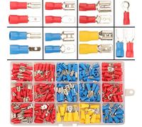 280pcs Cosses électriques à Sertir, 15 Sortes Cosse Electrique Automobile Cosses Voiture, Cosse Male Femelle Assortiment Cosse Electrique Plate 2.8mm 4.8mm 6.3mm, Connecteurs électriques Kit a Sertir