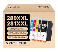 280XXL 281XXL Cartouches d'encre compatibles Tr8620a Remplacement pour PGI-280XXL CLI-281XXL 280 XXL 281 XXL Compatible TR8520 TR8620a TR8620 TS702a TS9520 TS9521C TR8520 TS6220 TS63220 0 TS82 20 (lot
