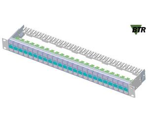 28345865 130B11P0-E BTR panneau de brassage C6Amodul, Cat 6A, 24 ports, 19', argent aluminite