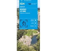 IGN Carte topographique 2839OT Bessèges-Les-Vans Vallée du Chassezac Recto