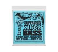 Ernie Ball Cordes pour basse électrique 2849 Super Long Scale Slinky Nickel SL 45-105 4 cordes