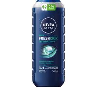 8. Gel Douche Rafraîchissant NIVEA HOMMES Fresh Kick pour Hommes 3 en 1 500 ml