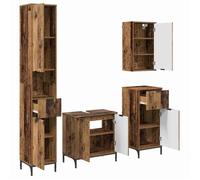 [2867590]Armoire sdb Meuble salle bain - Ensemble de mobilier de salle de bain avec tiroir Bois Ancien,Poids:70.95 Kg