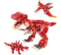 287 Pièces Jouet De Construction Dinosaure T-Rex Ptérodactyle Stégosaure 3 En 1 Jouer Dinosaures Jouet De Construction De Dinosaure Stem Pour Enfants De 6 7 8 9 10 11 12 13 14 Ans