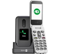 2880 4G Téléphone Portable À Clapet Pour Seniors- Simple D'Utilisation- Sans Internet- Double Ecran- Touche D'Assistance- Touches Vocales- Bluetooth- Avec Cradle Et Câble(Noir)
