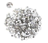 2880 Pièces Strass Kit, Silver Round Cristal, SS6 Rhinestone Non Autocollant, éBlouissant Gemstone pour DIY Craft Bling Maquillagé, Lumineux Diamante Gems pour Les Vêtements, 2 mm
