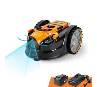 [289,99 € et LIVRAISON GRATUITE] Lawnmaster VBRM16 OcuMow robot tondeuse sans fil, jusqu’à 150 m², autotraînant, évitement des obstacles, silencieux, sans fil